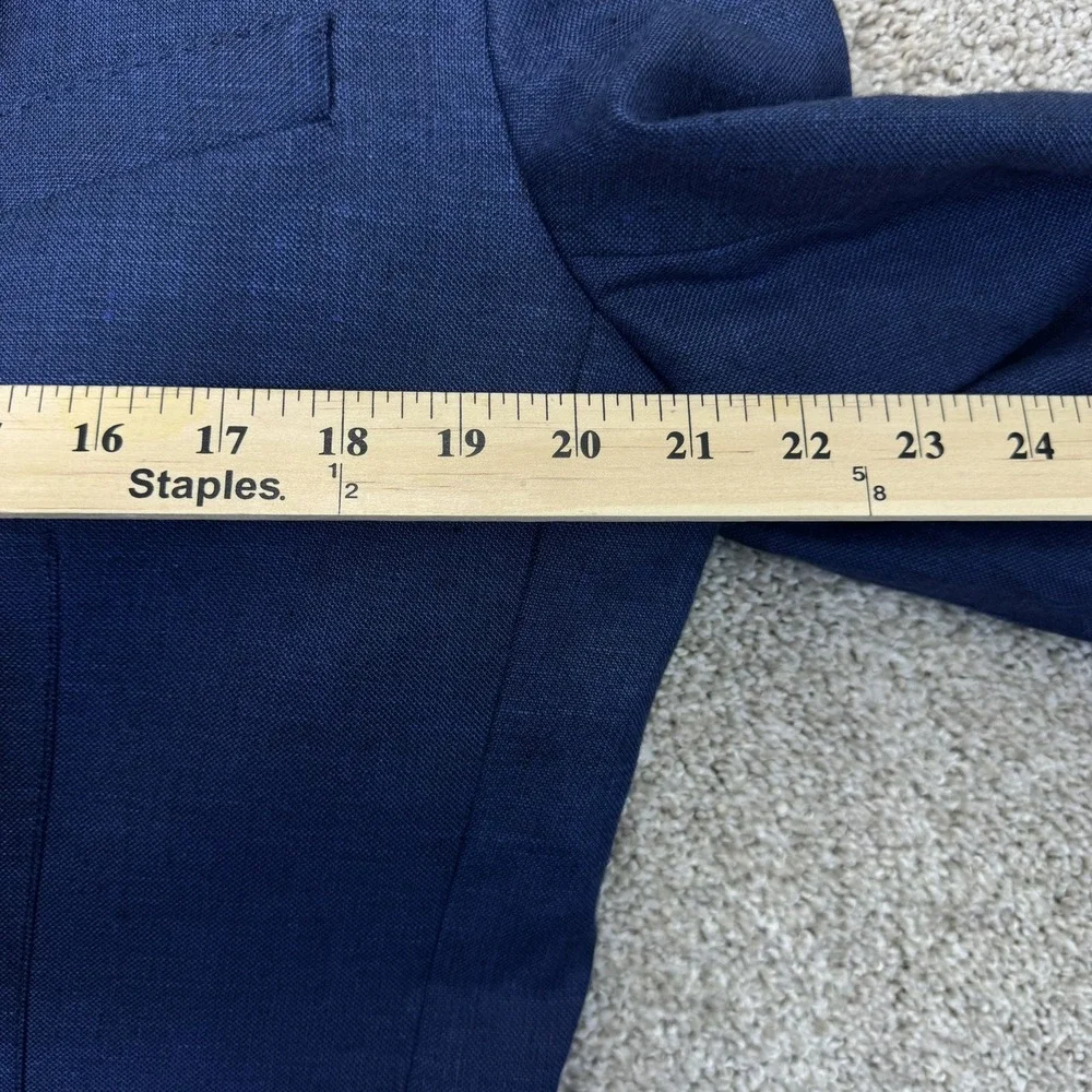 Tommy Bahama Linen Sport Coat Mens M Navy Blue Resort Blazer EUC